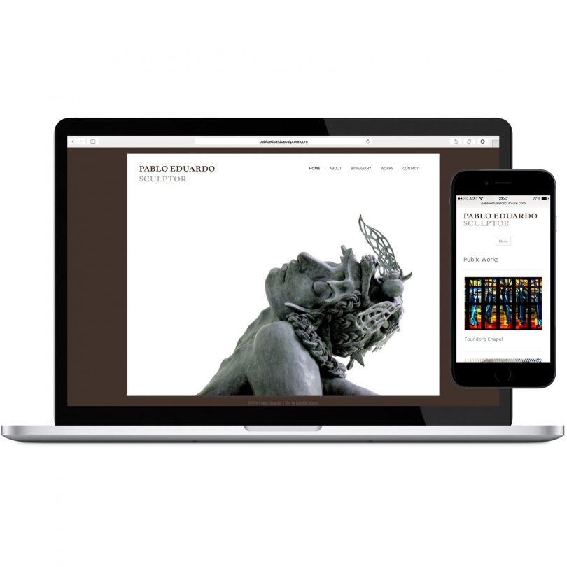 Pablo Eduardo, Sculptor - Website, by CV Design